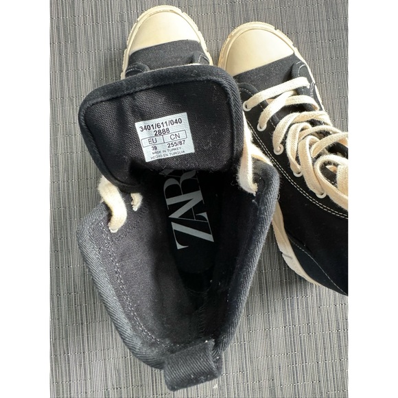 ZARA Canvas High-Top Trainers - Picture 11 of 13